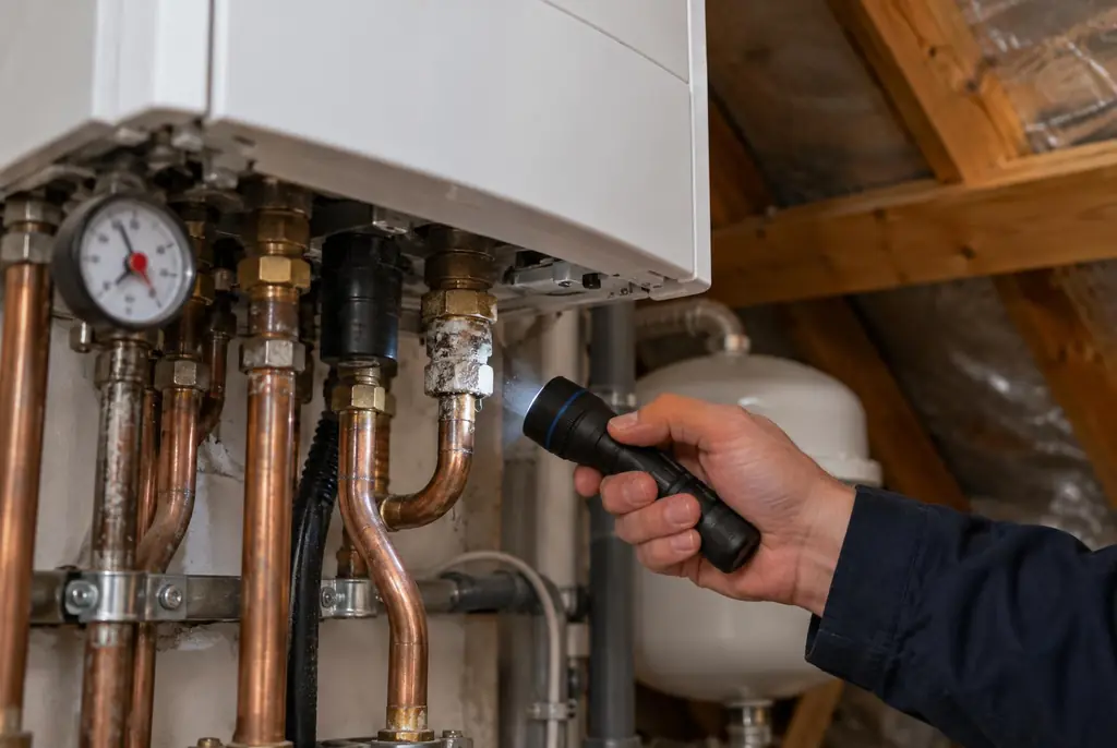 Lekdetectie Lemmer – cv-ketel en leidingen op zolder