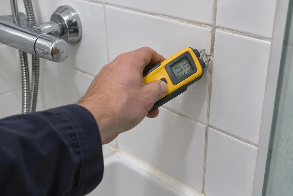 Lekdetectie Lemmer – vochtmeter op badkamertegels bij de douche